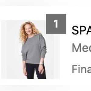 Spanx Air Essentials Long Crew in Medium Gray Heather sz L